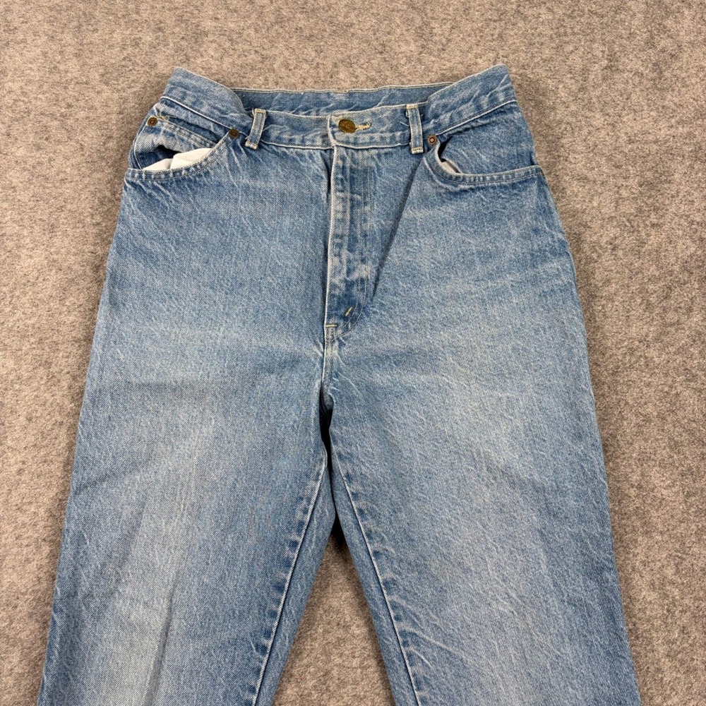 Chic High Waisted Jeans Womens 11/12 Vintage Made in USA Light Wash Denim 90s